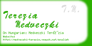 terezia medveczki business card